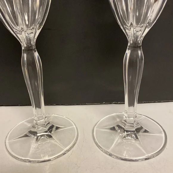 Marquis Waterford Omega Flute Set Of 2 Champagne Crystal Glasses - Picture 4 of 13
